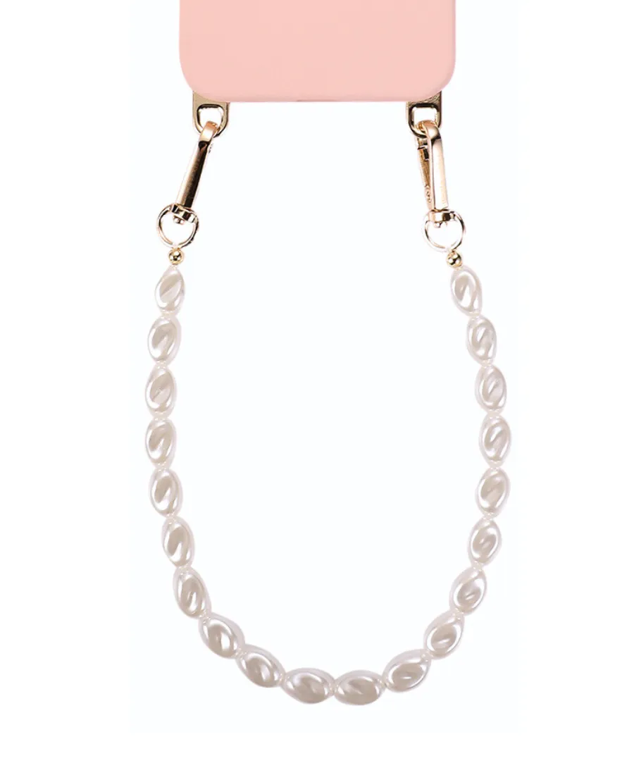 Ivory Pearl Wristlet Phone Chain