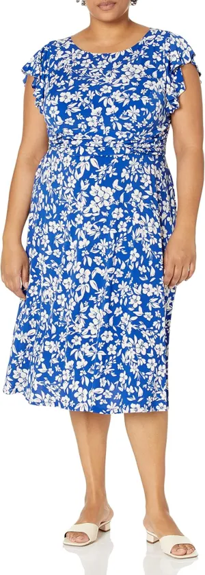 Jessica Howard Women's Plus Style Midi Cap Sleeve Knit