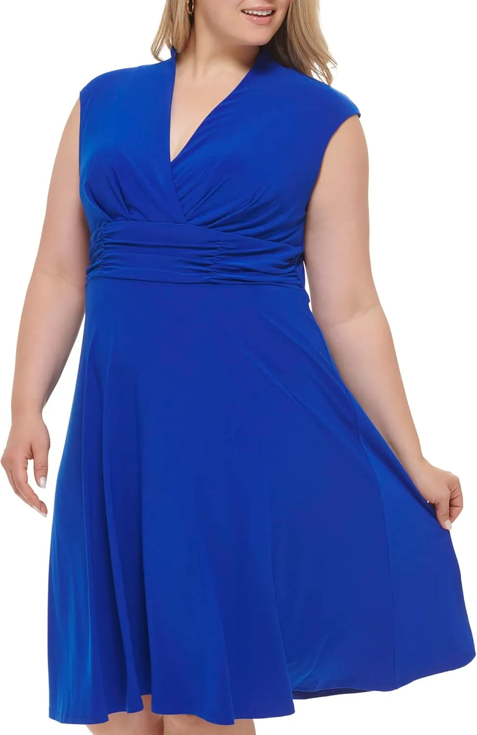 Jessica Howard Women's Style Midi Cap Sleeve Knit