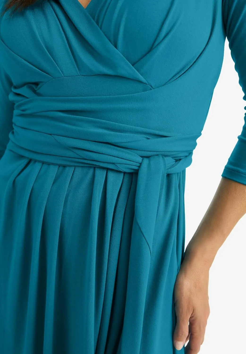 Jessica London Women's Plus Size Sweetheart Wrap Midi Dress