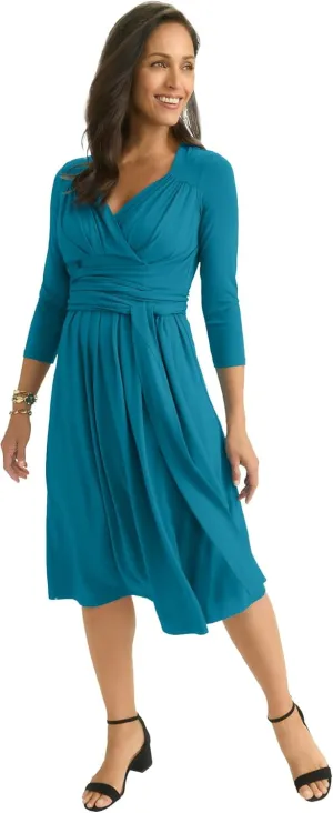 Jessica London Women's Plus Size Sweetheart Wrap Midi Dress