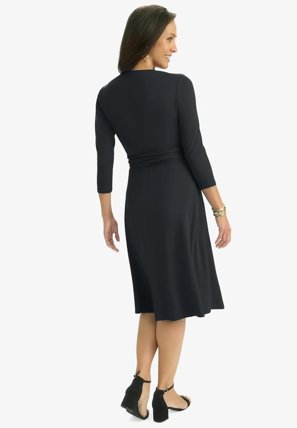 Jessica London Women's Plus Size Sweetheart Wrap Midi Dress