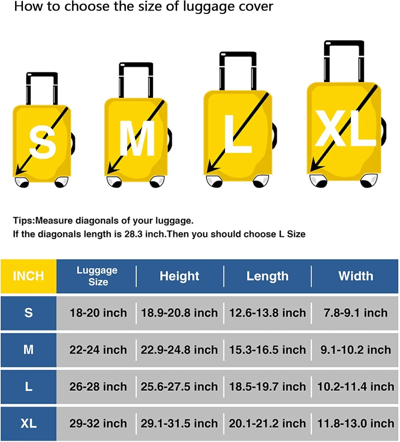 Joisal Cat Beach Blue Suitcase Covers Scratch-Resistant Suitcase Identifiers Unique, Airplane Travel Essentials