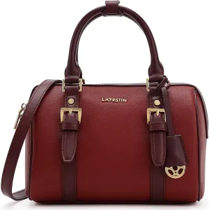 LA FESTIN Top Handle Purse Stylish Handbag Crossbody Satchel Barrel Bag with Adjustable Strap for Daily Travel