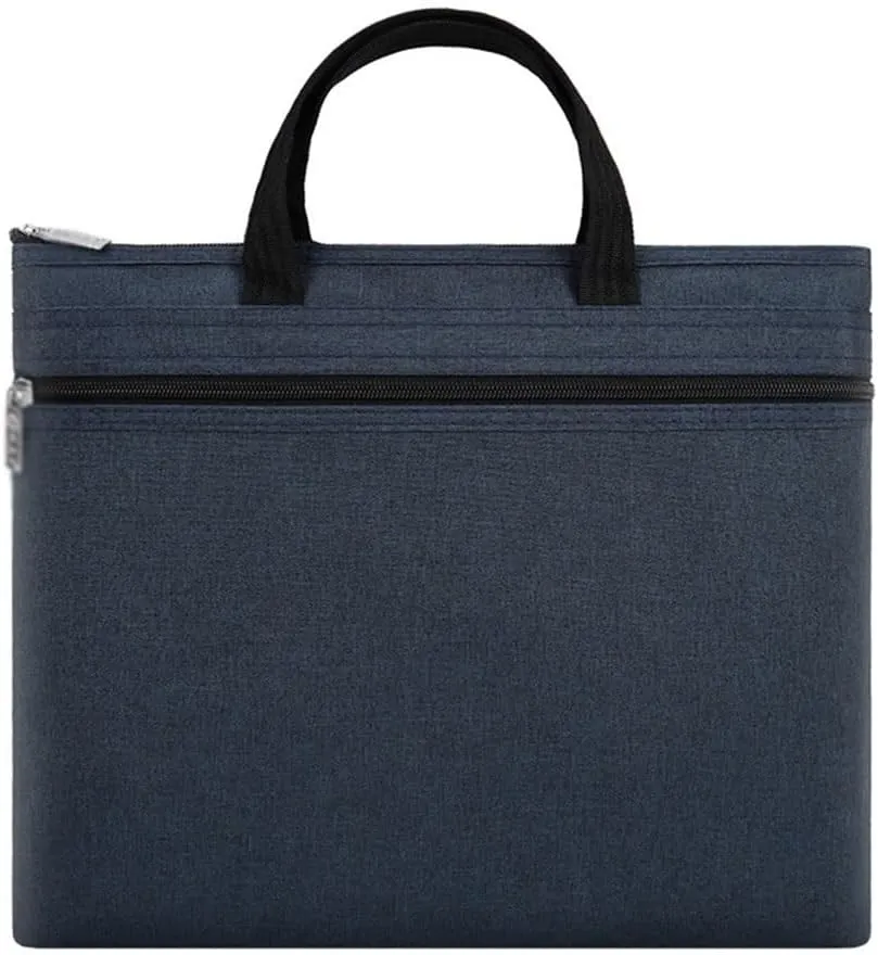 Large Capacity Waterproof Portable Document Bag, Zippered Conference Bag, Layer Information Bag,
