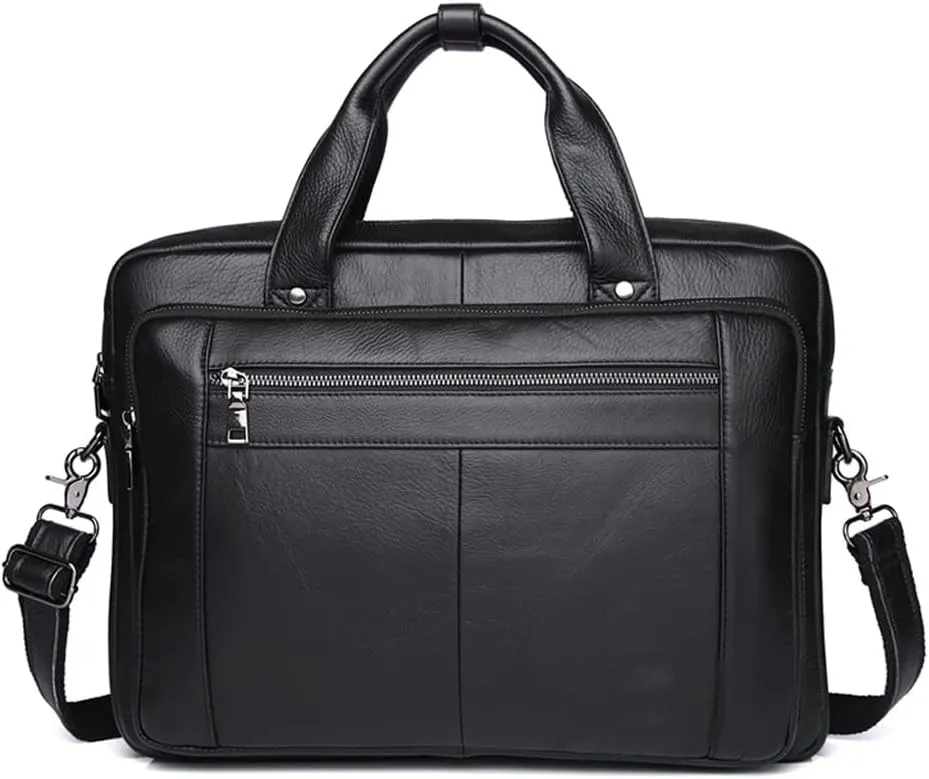 Leather Briefcase Men Business Crossbody Bag Shoulder Messenger Handbag