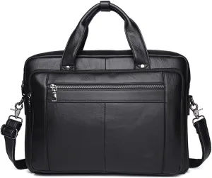Leather Briefcase Men Business Crossbody Bag Shoulder Messenger Handbag