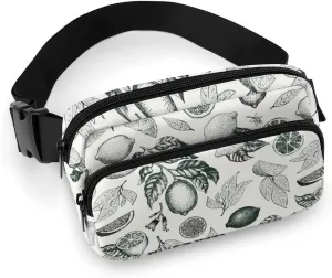 Lemons Fanny Packs for Men & Women, Fashion Belt Bags Waist Pack Pouch with Adjustable Strap Crossbody Bags Sling Bag for Travel Hiking Running