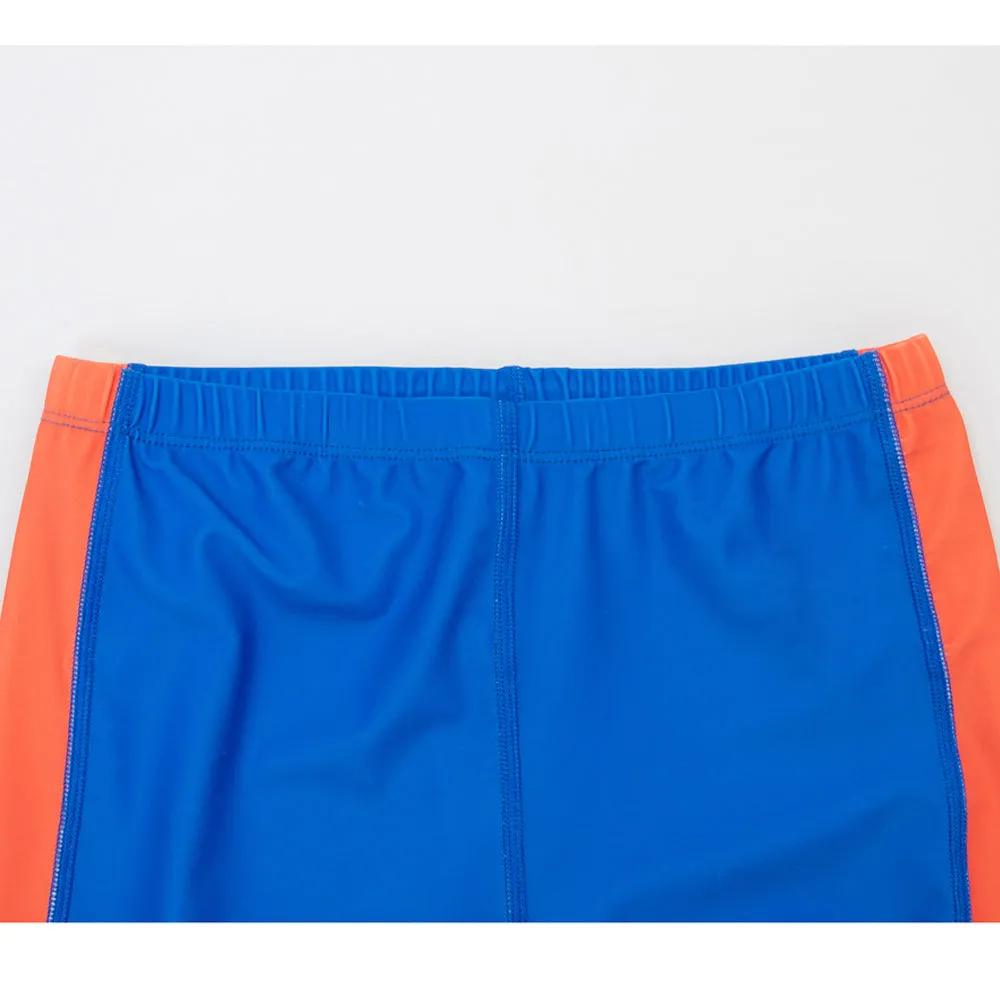 Little Surprise Box,2 pcs Shirt & Pants set LSB Blue & Orange Space Swimwear Full length for Kids with UPF 30 