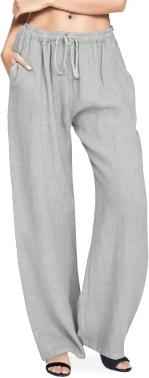 Loose Fit Work Pants For Women Pants 2024 Fashion Trendy Cotton Linen Summer Trouser Elastic Waist Boho Sweatpants