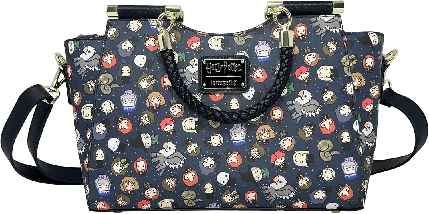 Loungefly Harry Potter Hogwarts Chibi Characters Crossbody Satchel Handbag Purse