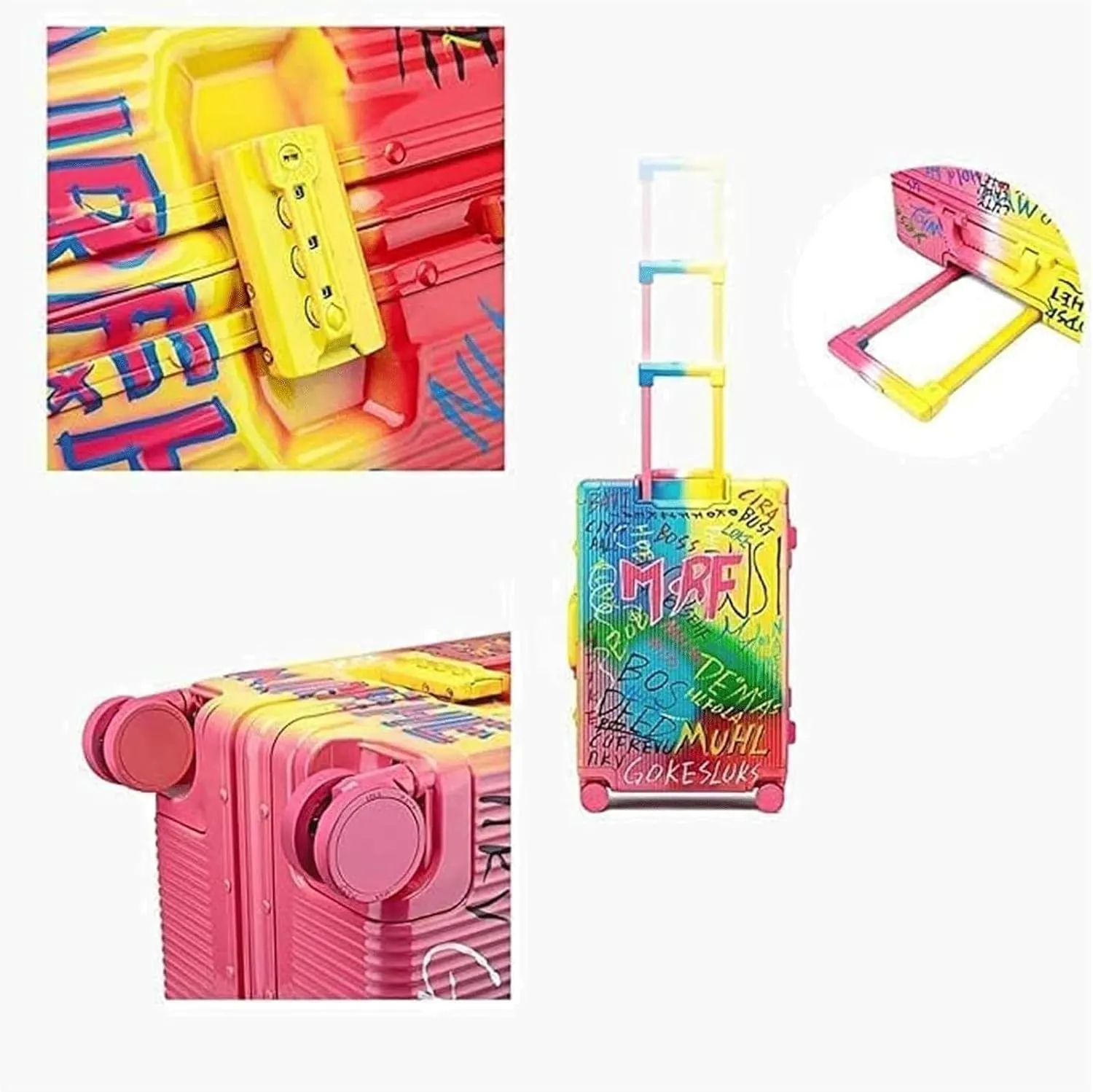 LuggageSuitcases With Wheels Carry On Luggage Large-capacity Suitcases Anti-fall Hard Shell Luggage Cool Graffiti Art Carry On Luggage Fashion Trend Suitcases With Wheels Lightweight ( Size : 28inch