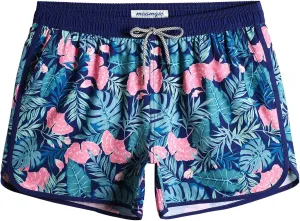 maamgic Mens Swim Trunks Retro Swim Shorts 4 Way Stretch with Mesh Vintage 80s 90s Quick Dry Swimsuits Board Shorts