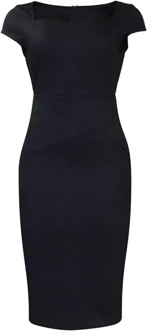 Madam Uniq Women Pencil Dress Plus Size Elegant Business Work Office Dresses Midi Casual Cocktail Bodycon
