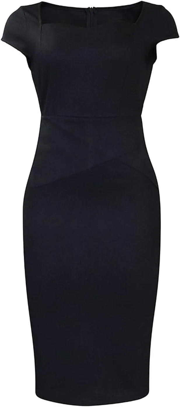 Madam Uniq Women Pencil Dress Plus Size Elegant Business Work Office Dresses Midi Casual Cocktail Bodycon