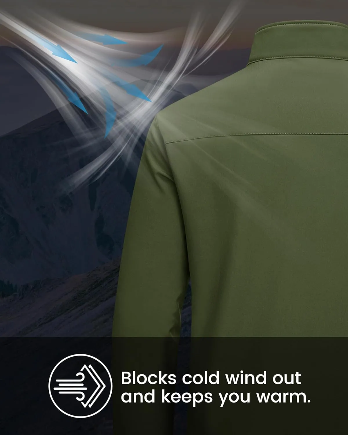 MAGCOMSEN Men's Fleece Lined Softshell Jacket Waterproof Windbreaker Rain Jacket for Tactical Hiking