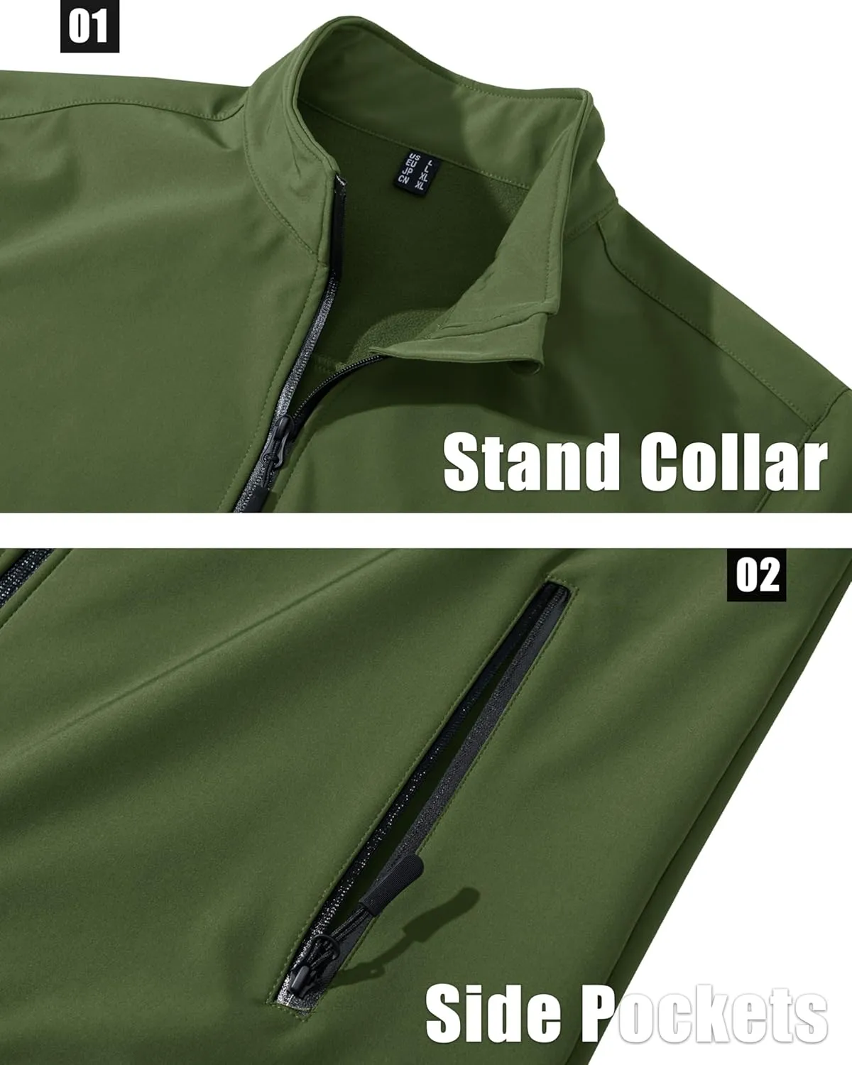 MAGCOMSEN Men's Fleece Lined Softshell Jacket Waterproof Windbreaker Rain Jacket for Tactical Hiking