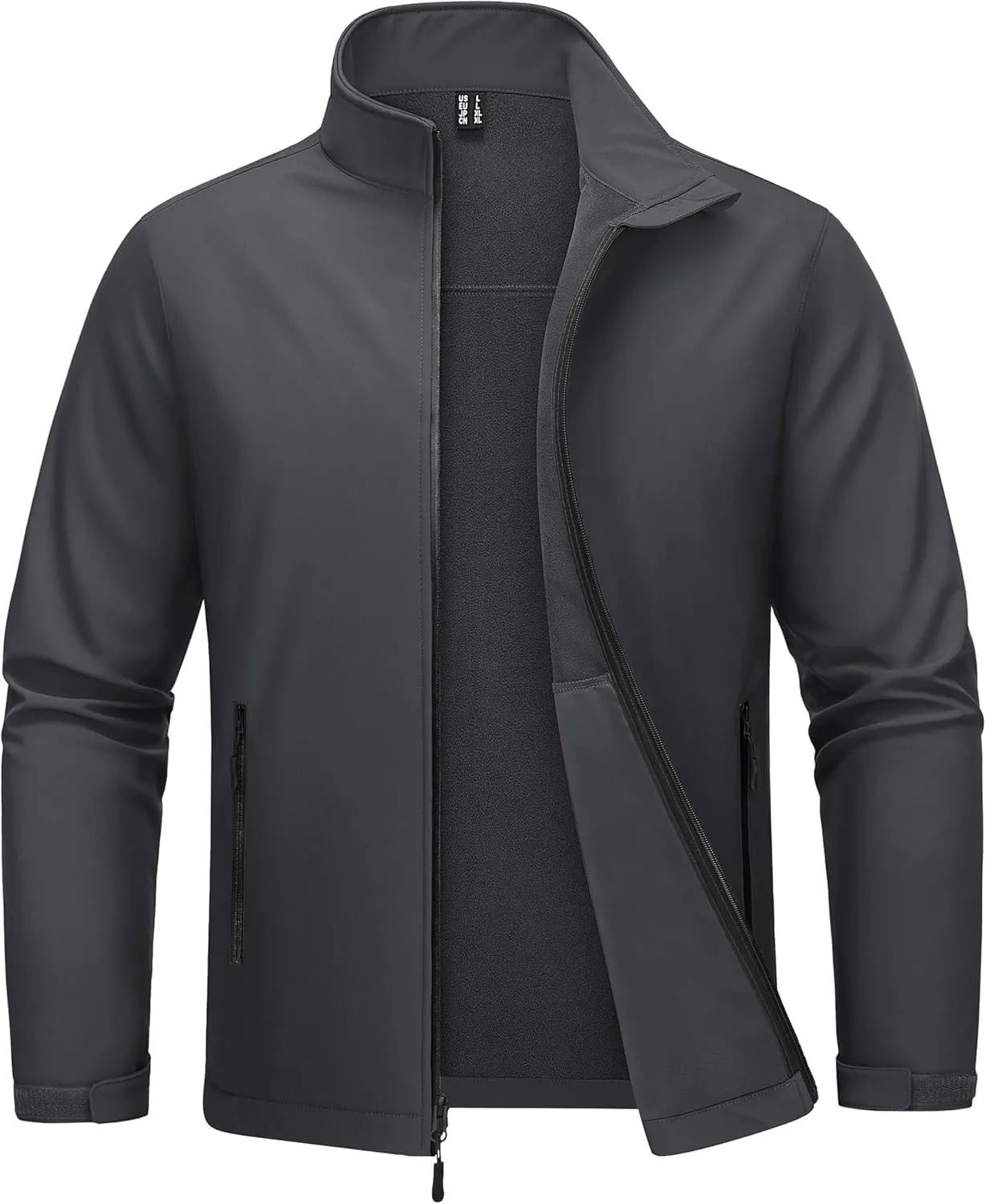 MAGCOMSEN Men's Fleece Lined Softshell Jacket Waterproof Windbreaker Rain Jacket for Tactical Hiking
