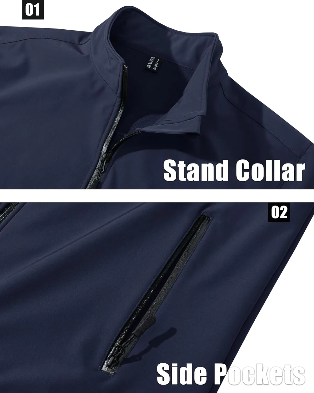 MAGCOMSEN Men's Fleece Lined Softshell Jacket Waterproof Windbreaker Rain Jacket for Tactical Hiking