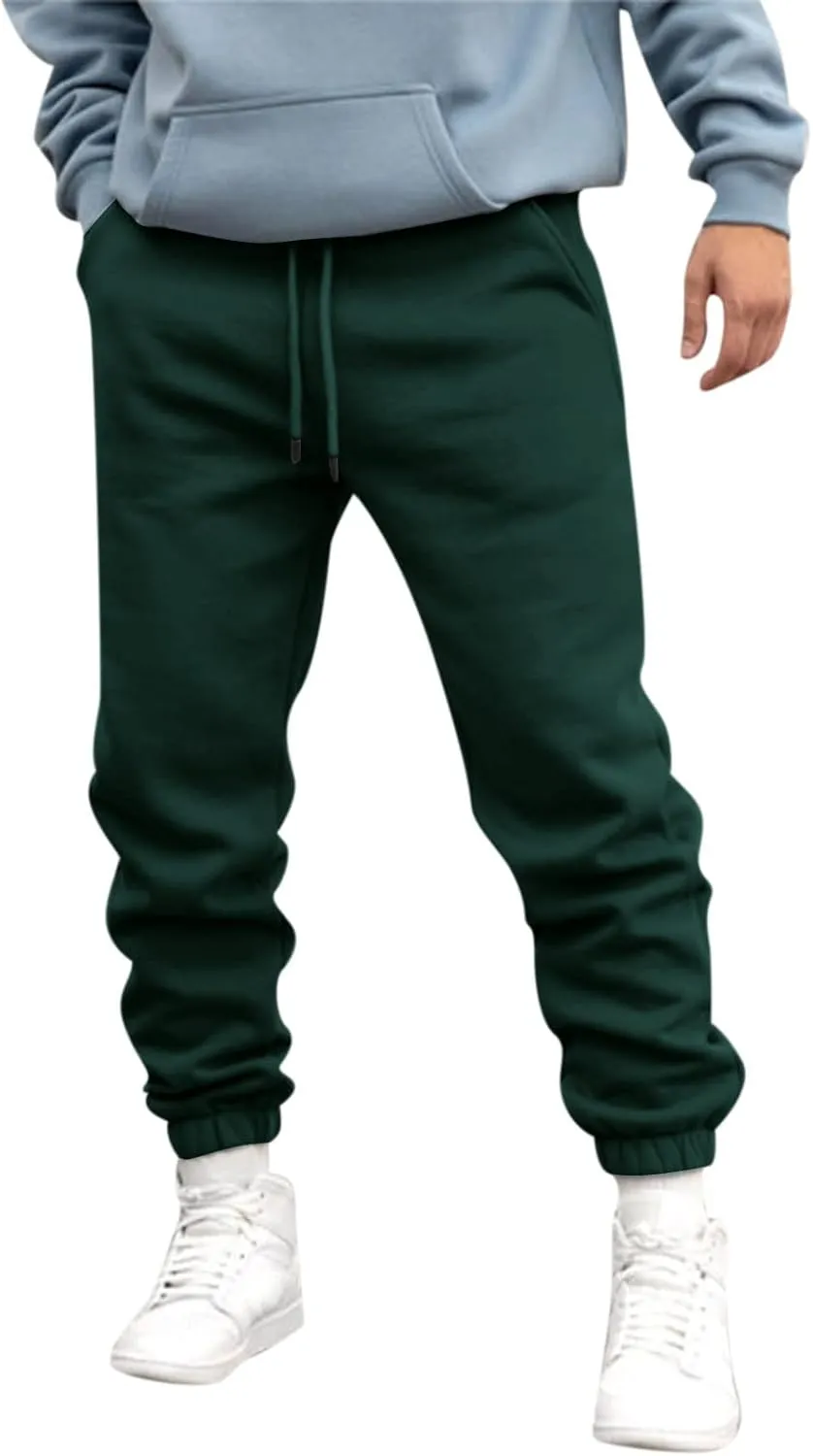 Mens Autumn and Winter High Street Fashion Leisure Pants Loose Sports Running Trousers Solid Color Lace Up Joggers