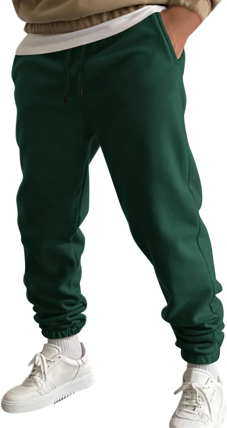 Mens Autumn and Winter High Street Fashion Leisure Pants Loose Sports Running Trousers Solid Color Lace Up Joggers