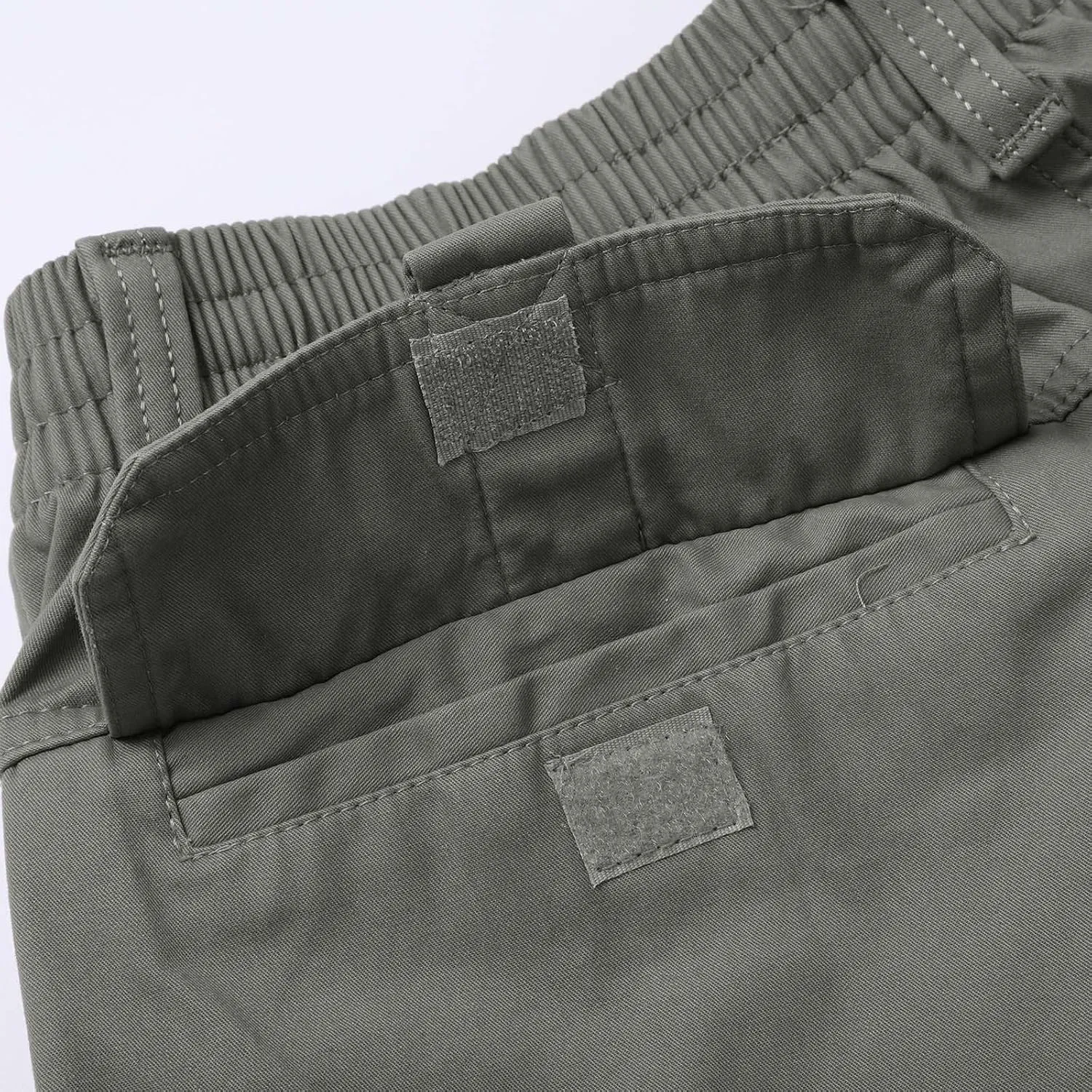 Mens Casual Cargo Pants Loose Fit Open Bottom Outdoor Hiking Pants for Men Elastic Waist Straight Leg Work Trousers