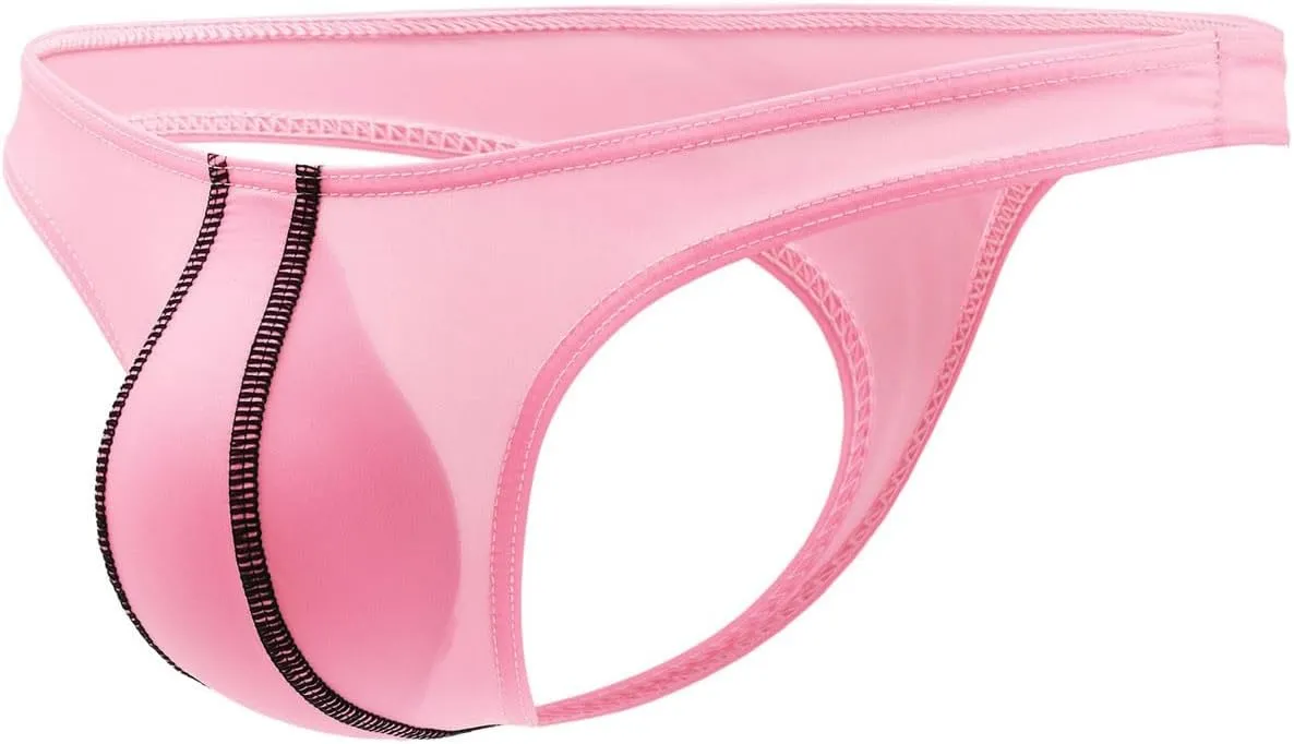 Men's Cheeky Thong Underwear T-back Y-type Low Rise Lightweight Pouch Supporting Bikini G-String Bulge Pouch Underwear
