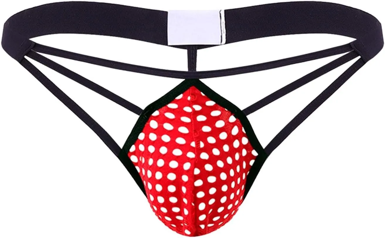Men's Fishnet Underwear Mesh Sexy G-Strings See Through Thongs Bikini Pouch Underpants Breathable T-back