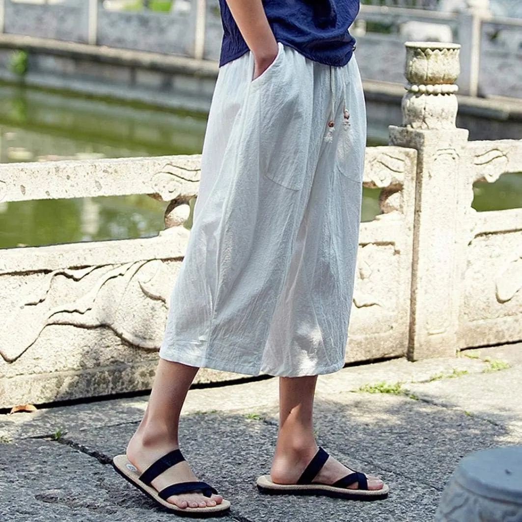 Mens Harem Pants Clearance,Casual Fashion Loose Soft Slim Fit Outdoors Sports Baggy Cropped Trousers
