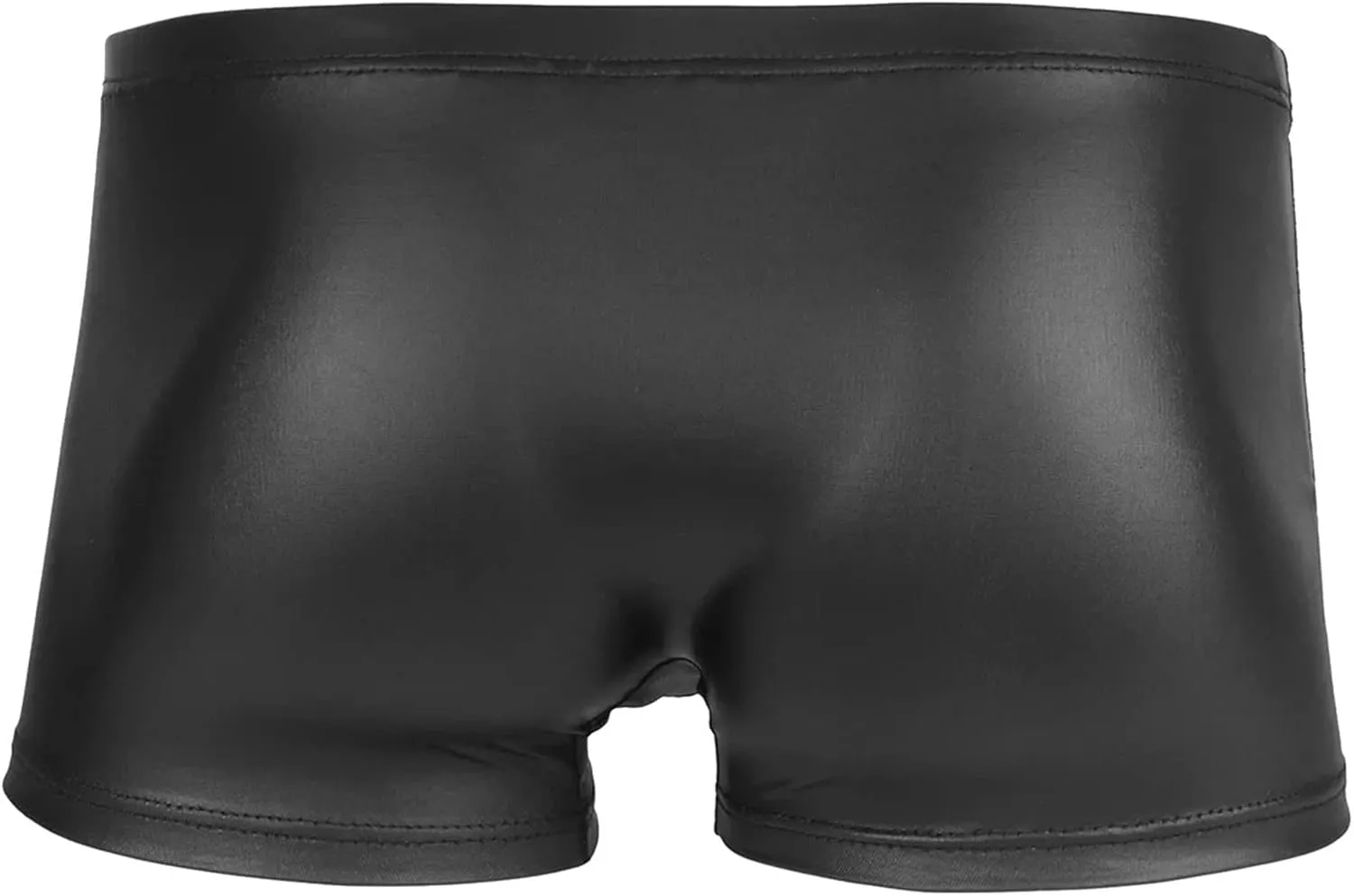 Men's Sexy Faux Leather Underwear Lingerie for Men Soft Low Rise Shorts Pants Boxer Briefs