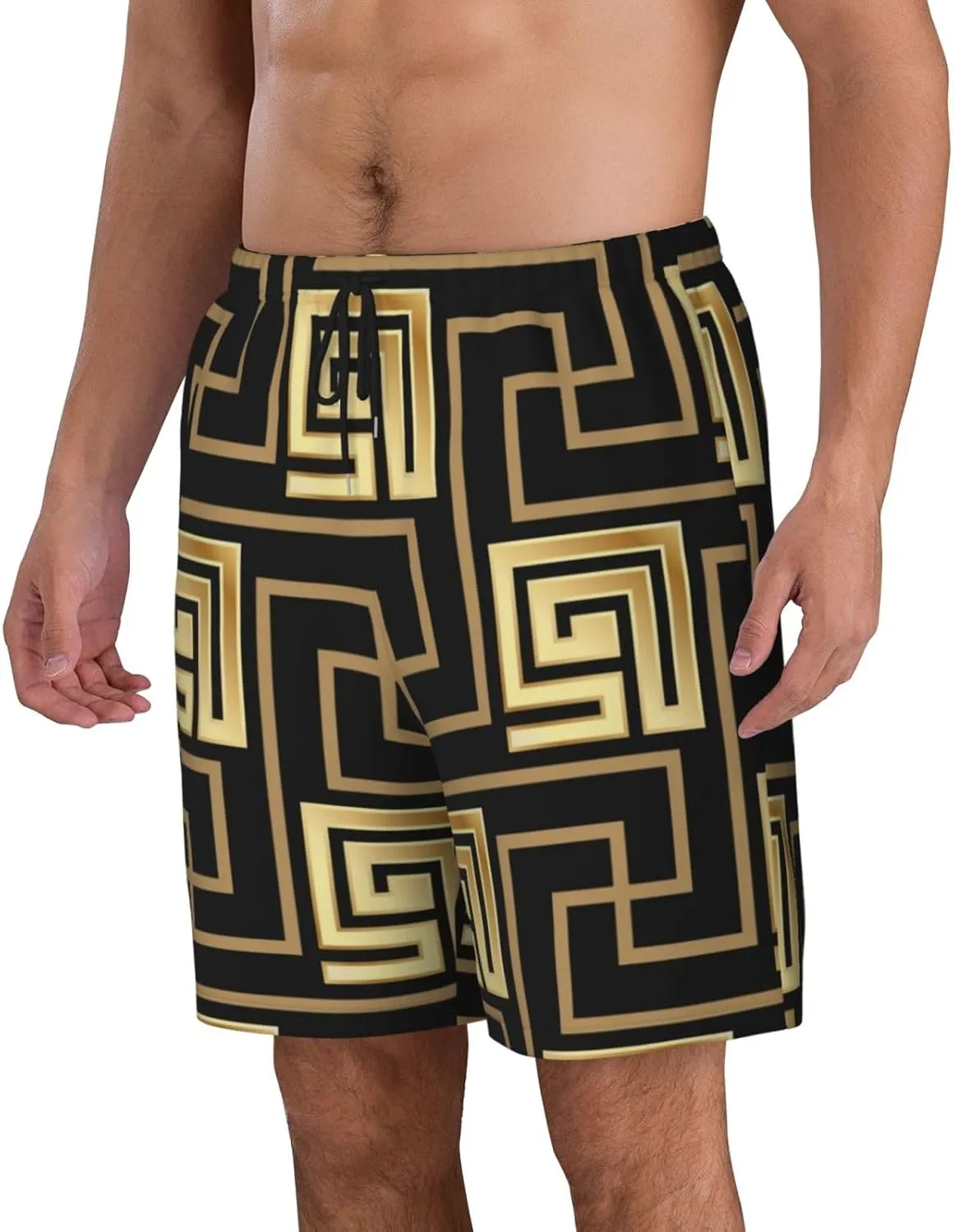 Mens Swim Trunks with Mesh Lining,Quick Dry Swimsuit Board Shorts Beach Pants Swimwear Bathing Suits