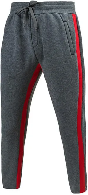 Mens Track Pants Casual Color Block Side Stripe Sweatpants Elastic Waist Slim Fit Tapered Sweat Pants Workout Joggers