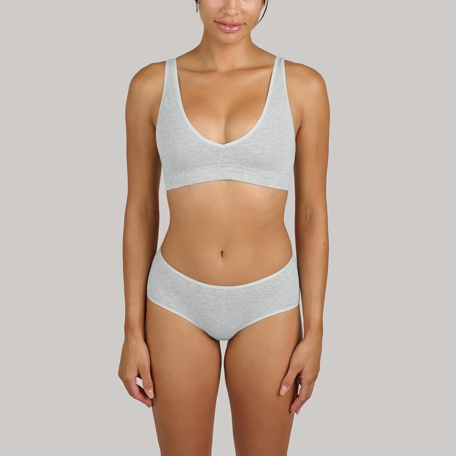 MeUndies Stretch Cotton V-Neck Bra for Women No Underwire - 5 Pack - Amazon Exclusive Fabric