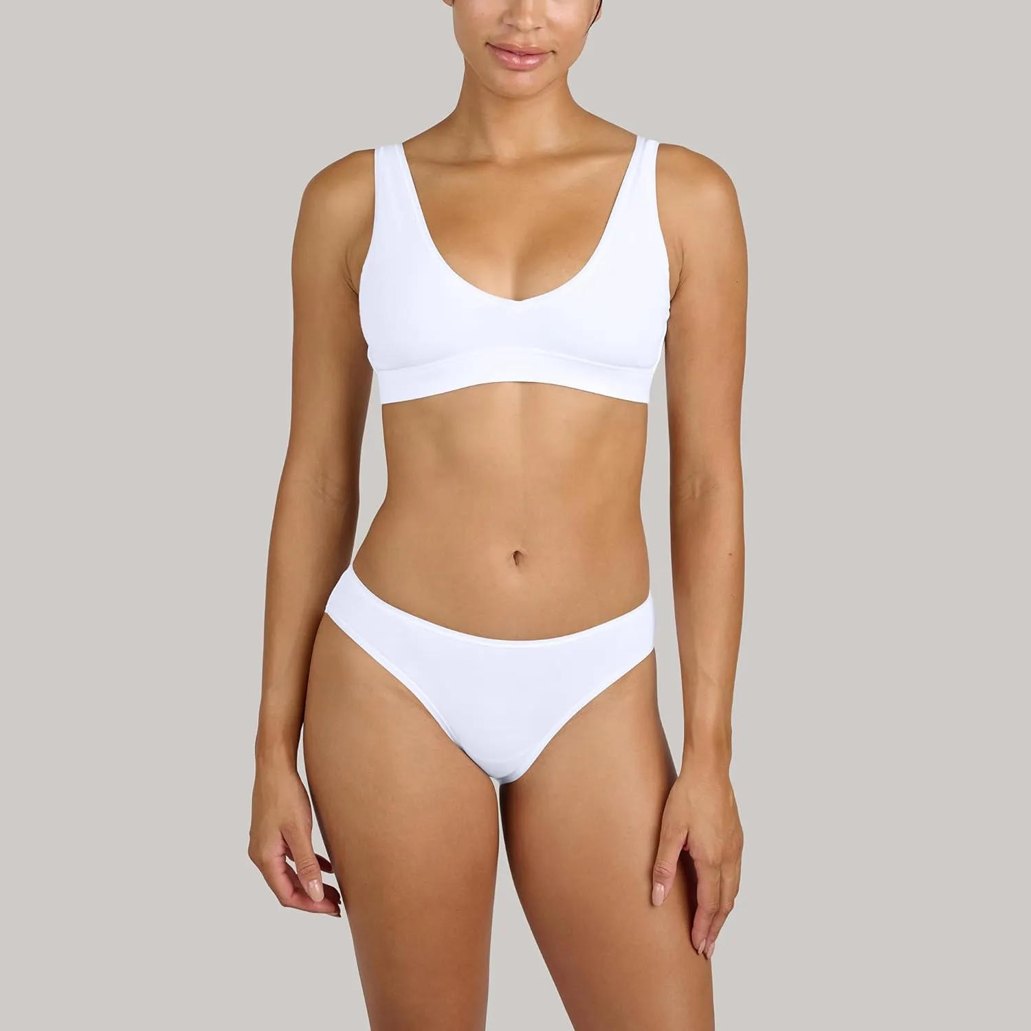 MeUndies Stretch Cotton V-Neck Bra for Women No Underwire - 5 Pack - Amazon Exclusive Fabric