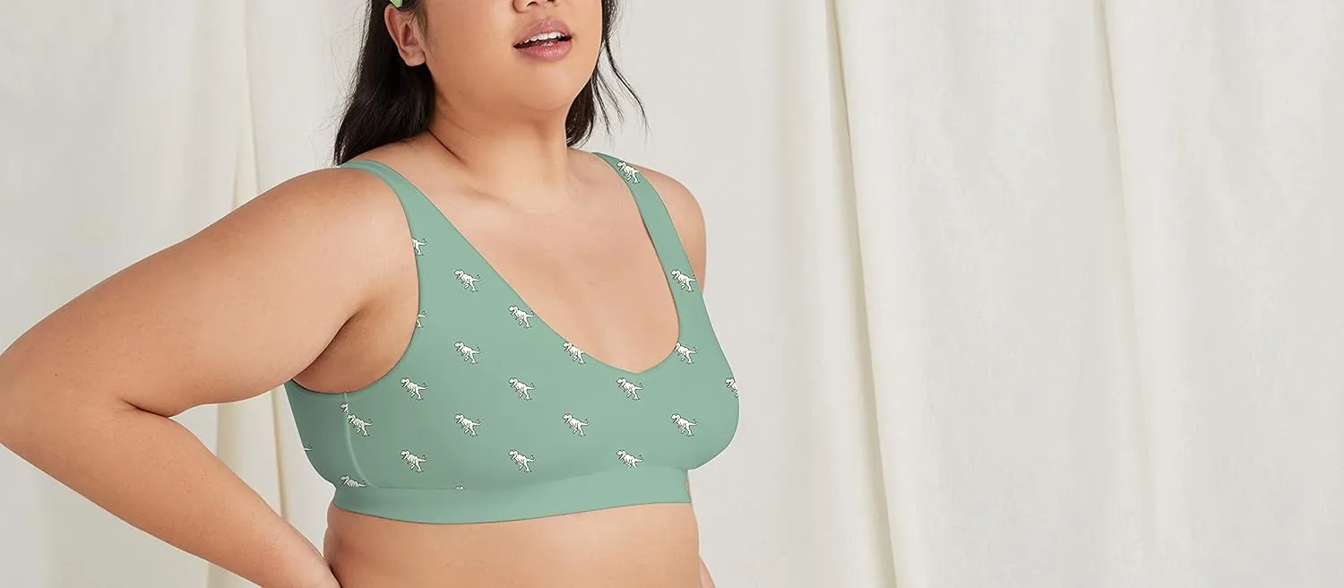 MeUndies Stretch Cotton V-Neck Bra for Women No Underwire - 5 Pack - Amazon Exclusive Fabric