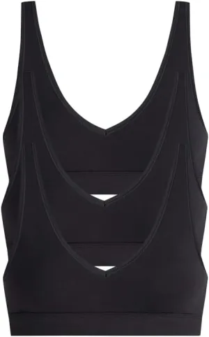MeUndies Stretch Cotton V-Neck Bra for Women No Underwire - Amazon Exclusive Fabric - 3 Pack