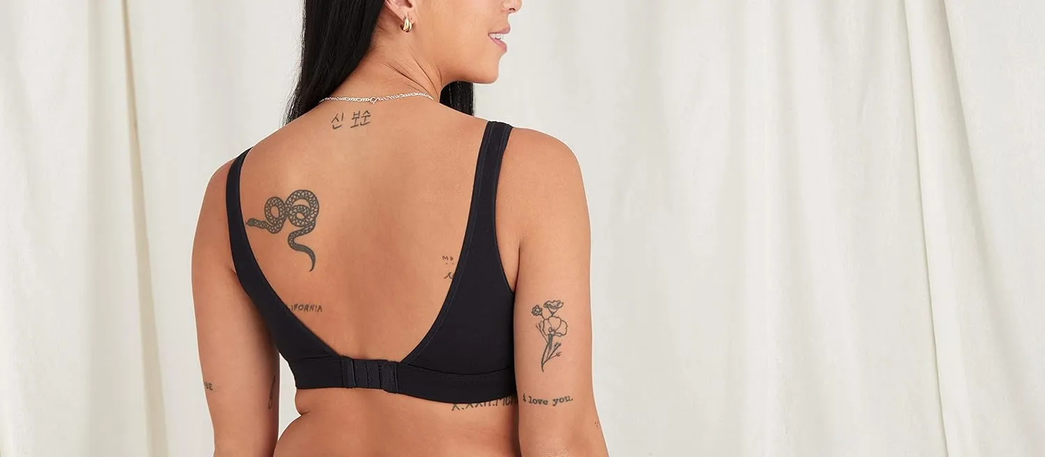 MeUndies Stretch Cotton V-Neck Bra for Women No Underwire - Amazon Exclusive Fabric - 3 Pack