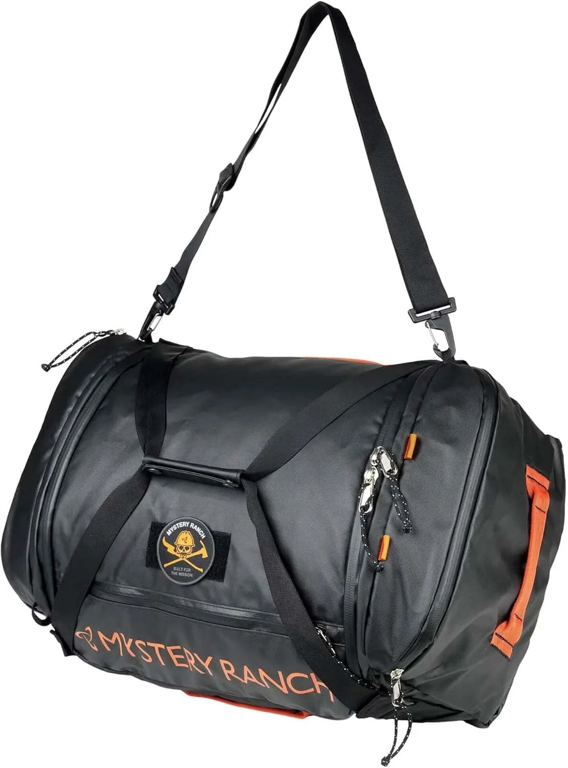 Mystery Ranch Mission Duffel 55 Wildfire Black - Adaptable Duffel Bag For Travel