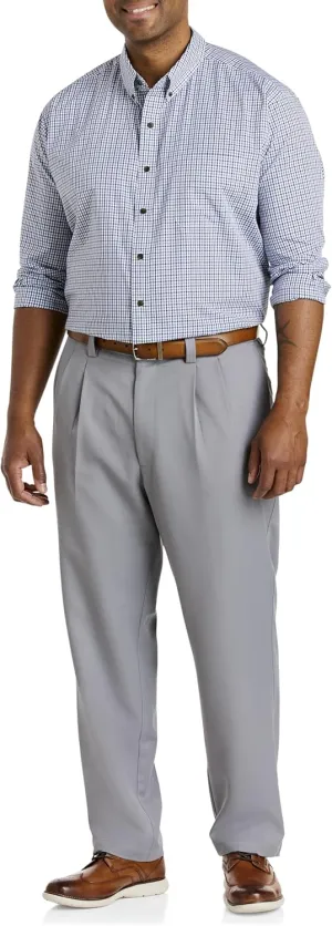 Oak Hill by DXL Men's Big and Tall Microfiber Waist-Relaxer Pants