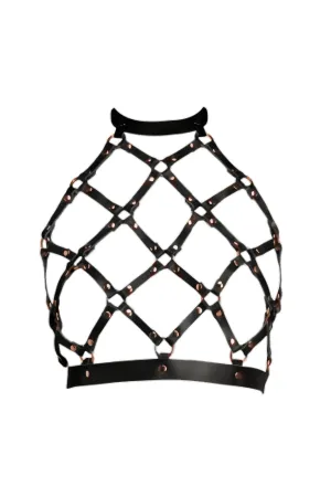 Obedience Leather Harness Top