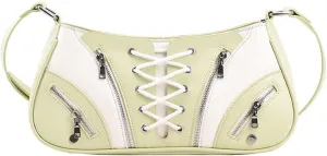 Punk Style Rivet Satchel Handbags Crossbody Bags Rivet Satchel Purses for Women PU Leather Shoulder Purses for Women's green