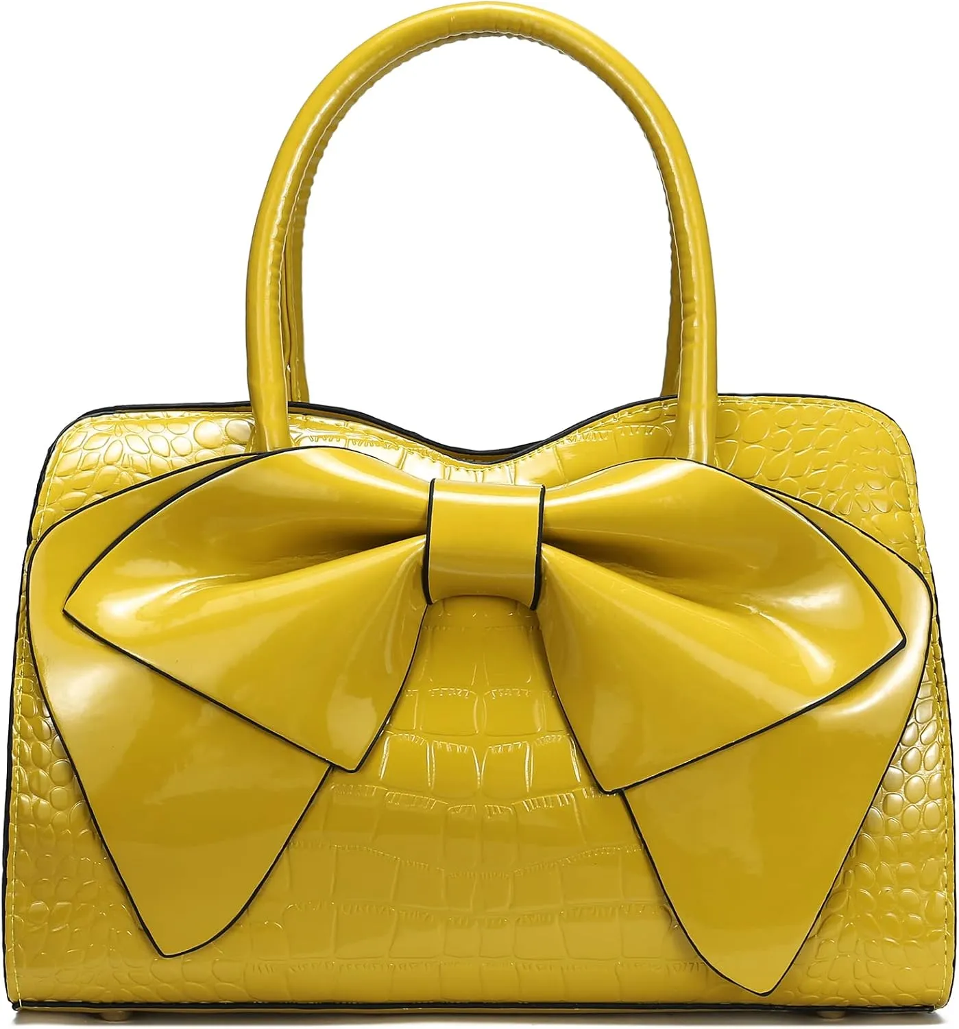 Purses for Women Fashion Handbag Ladies Satchel Bags PU Leather Top Handle Shoulder Purse with Bow