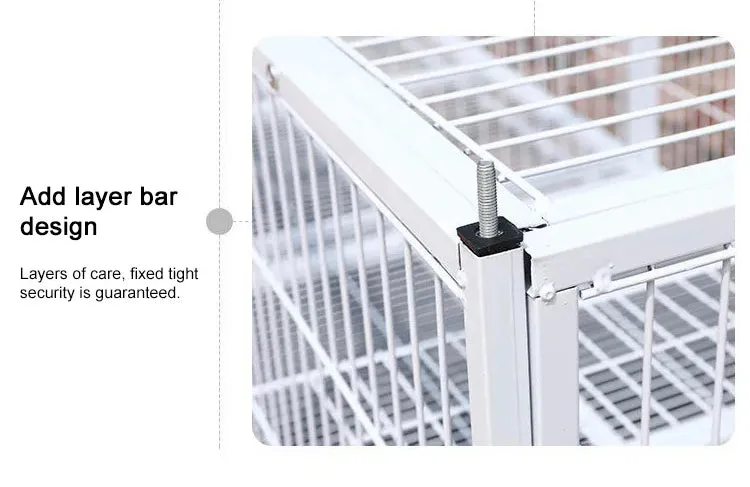 Quality steel breeders stacked cages 3 storeys high powder coated steel
