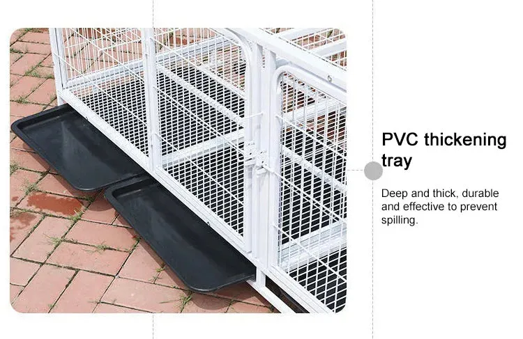 Quality steel breeders stacked cages 3 storeys high powder coated steel