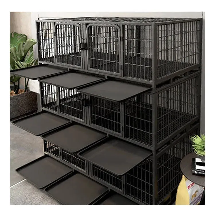 Quality steel breeders stacked cages 3 storeys high powder coated steel