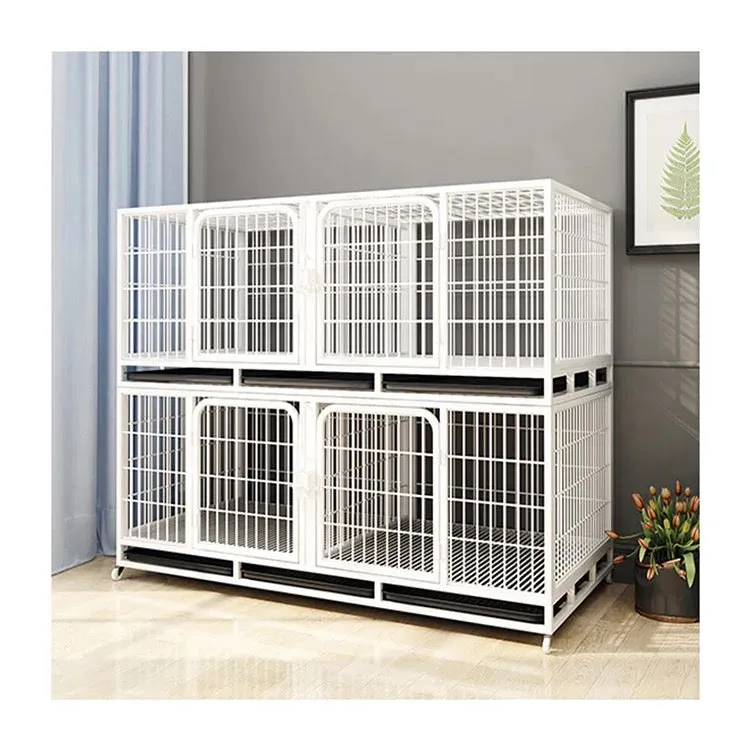 Quality steel breeders stacked cages 3 storeys high powder coated steel