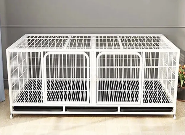Quality steel breeders stacked cages 3 storeys high powder coated steel