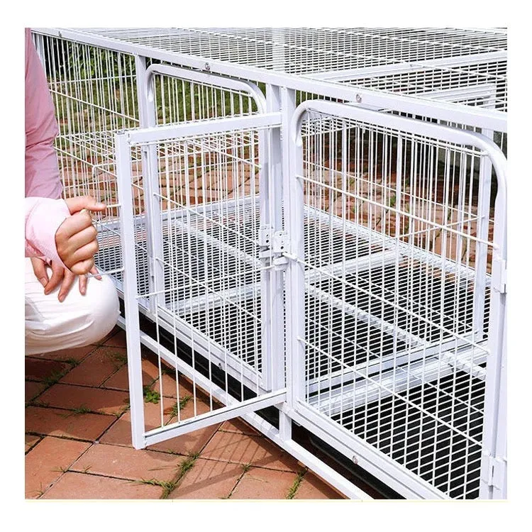 Quality steel breeders stacked cages 3 storeys high powder coated steel