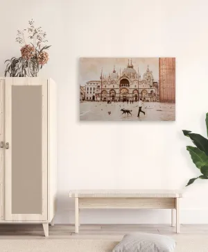 "Piazza San Marco" | Original Hand Colored Art