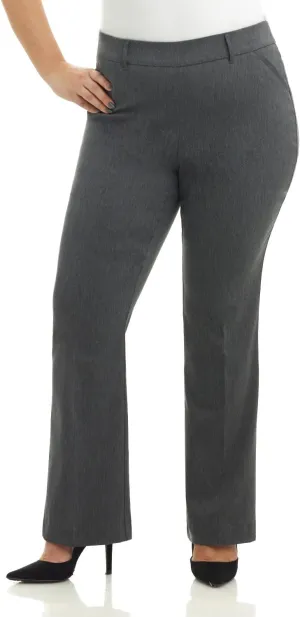 Rekucci Curvy Woman Ease into Comfort Barely Bootcut Plus Size Pant